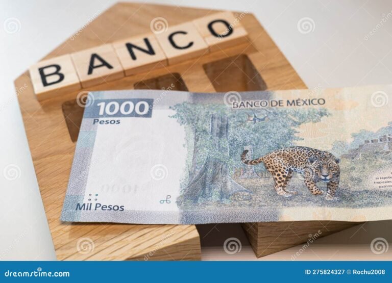 billete mexicano con simbolo de peso mexicano