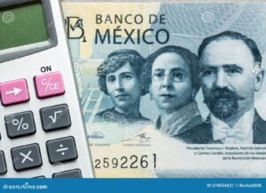 billetes mexicanos con calculadora de impuestos