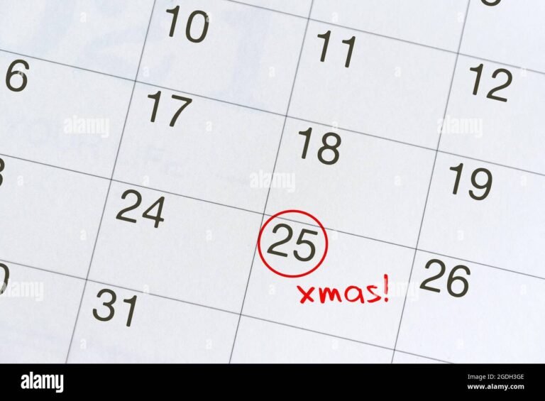 calendario marcando fechas de pago diciembre