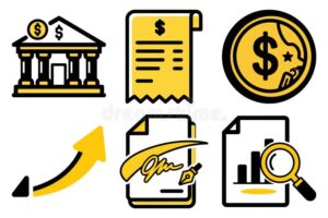 iconos financieros de activo pasivo capital gastos