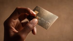 mano sosteniendo tarjeta de credito nu