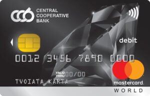 mundo con tarjetas de debito alrededor