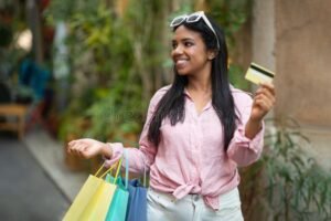 tarjetas de credito con compras de moda